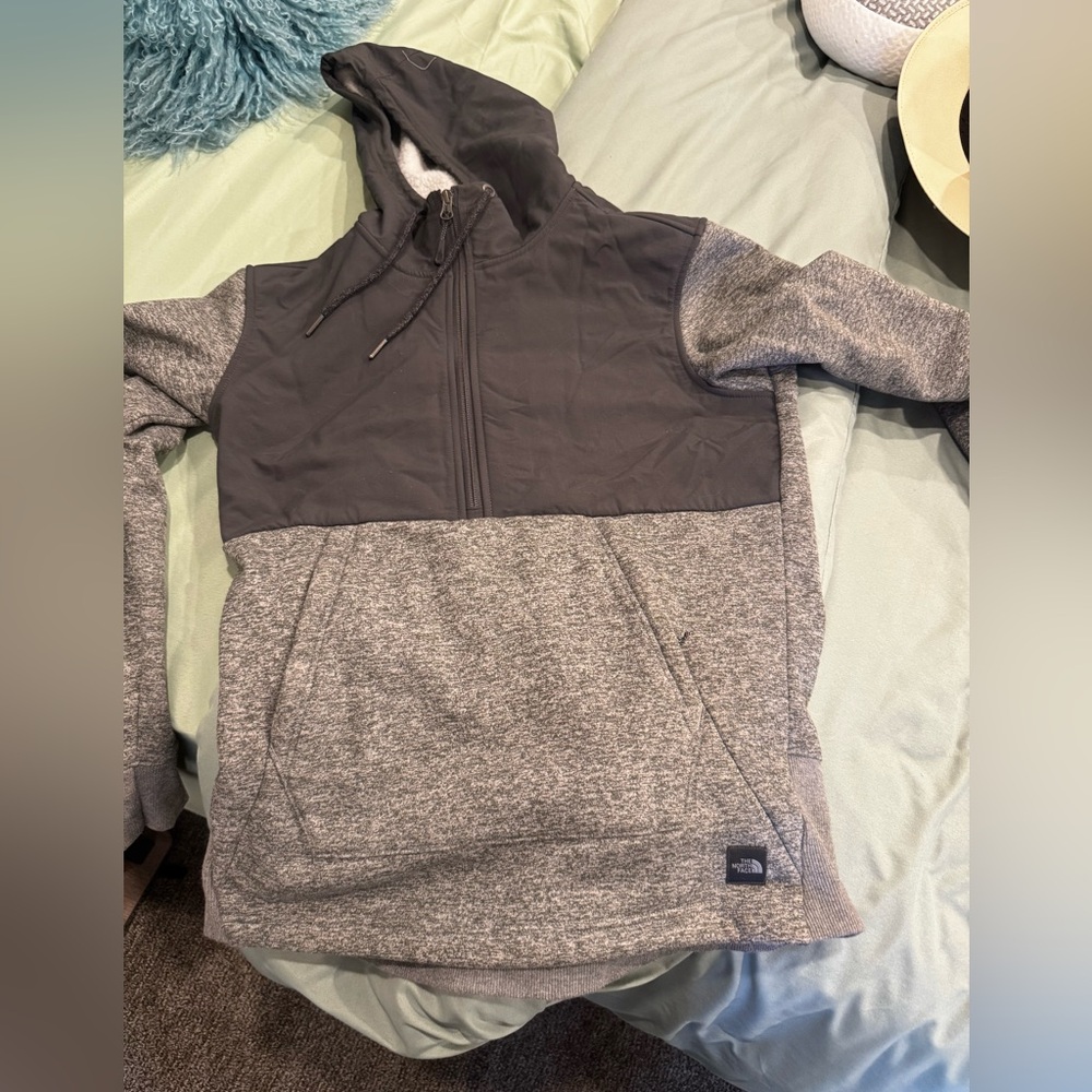 The North Face Two-Tone Gray Zip-Up Sweater